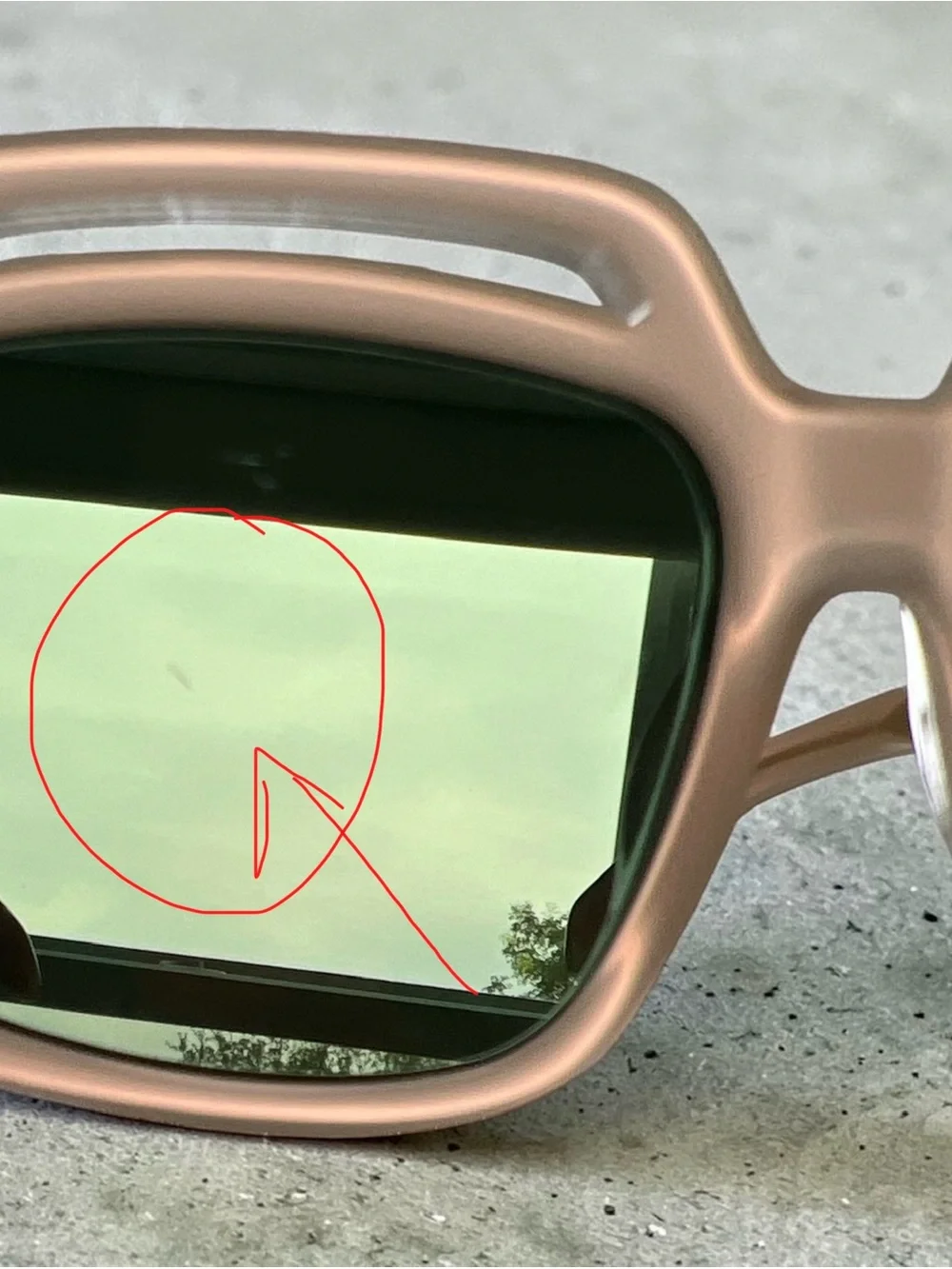 Palm Angels Beige Frame Sunglasses with Green Lenses over $350